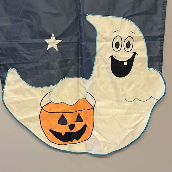 Halloween Large Ghost & Pumpkin Night Theme Flag- - Picture 7 of 13